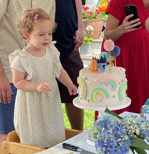 Picture of baby girl at her birthday party